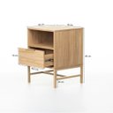 Ver imagem 5 de Mesa de Cabeceira Square 1 Gaveta 1 Nicho 60 Cm X 43 Cm X 40 Cm Tauari