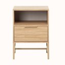 Ver imagem 1 de Mesa de Cabeceira Square 1 Gaveta 1 Nicho 60 Cm X 43 Cm X 40 Cm Tauari
