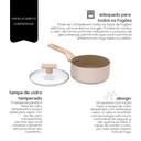 Ver imagem 7 de Jogo de Panelas Alumínio Ceramico Antiaderente Mimo Style Sartin Cook Champanhe Conjunto 07 Peças