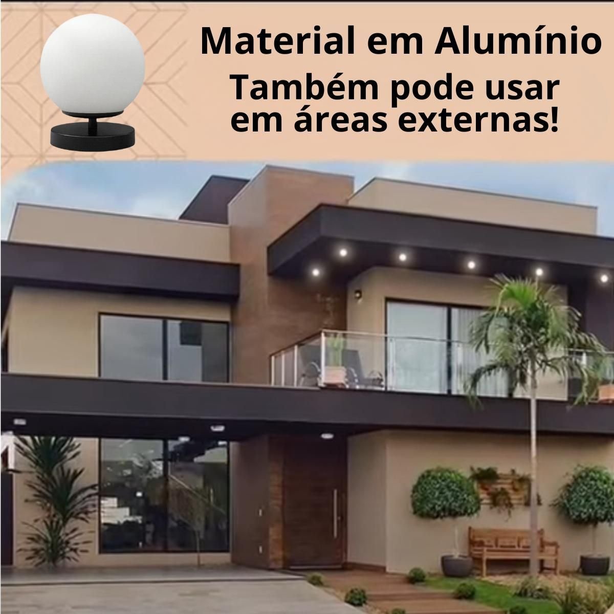 Ver imagem 7 de Luminária 13cm Globo Vidro Jabuticaba Arandela Parede Teto Gimpo Gm13:preto