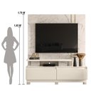 Ver imagem 3 de Estante Home Theater para Tvs até 75 Polegadas New Apolo - Calacata/off White