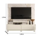Ver imagem 2 de Estante Home Theater para Tvs até 75 Polegadas New Apolo - Calacata/off White