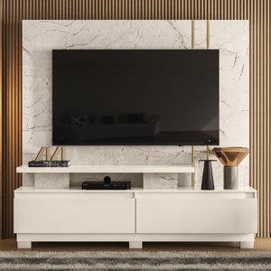Estante Home Theater para Tvs até 75 Polegadas New Apolo - Calacata/off White