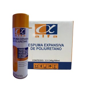 Caixa 12 Und - Espuma Expansiva 500ml/340g – Alfa