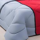 Ver imagem 3 de Enxoval Edredom + Jogo de Cama Queen Aconchego Premium 06 Peças Vermelho- Cinza