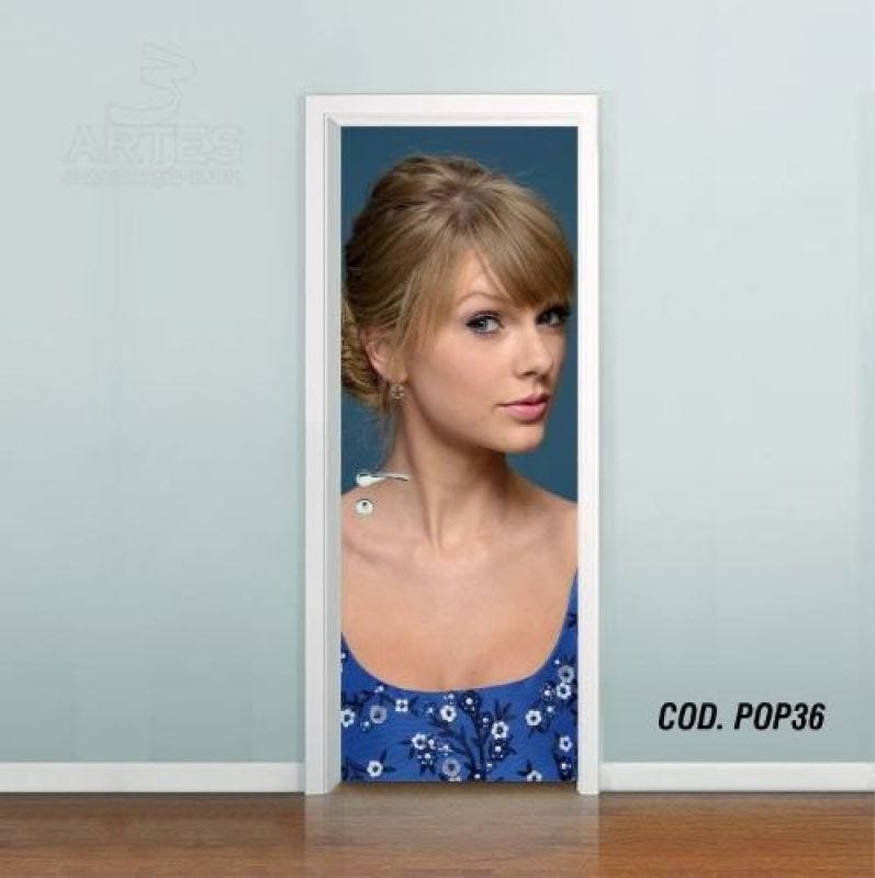 Adesivo De Porta Taylor Swift #03 - 0,70x2,10m - 1