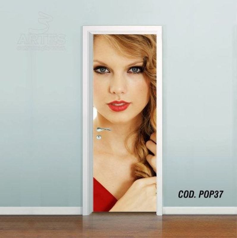Adesivo De Porta Taylor Swift #04 - 0,70x2,10m - 1