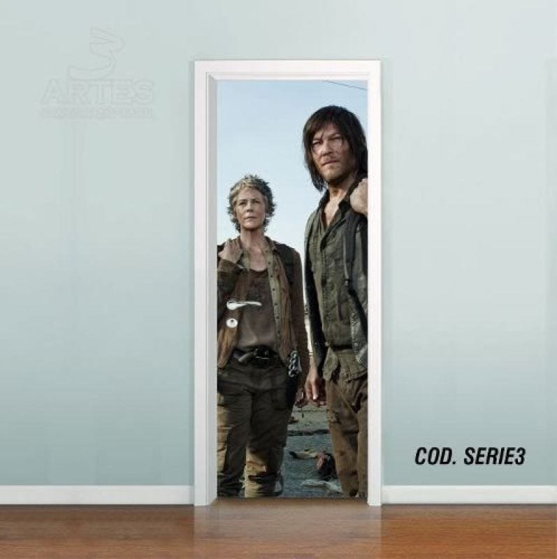 Adesivo De Porta Walking Dead Carol - 0,70x2,10m - 1