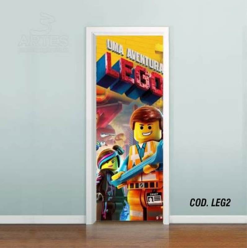 Adesivo De Porta Uma Aventura Lego #02 - 0,70x2,10m - 1