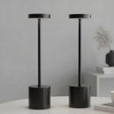 Ver imagem 1 de Kit com 02 Abajures sem Fio com Acendimento Ao Toque - Ideal para Quarto - Preto