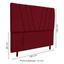 Ver imagem 3 de Cabeceira Queen 160 Cm com Frame Belgica Suede Vinho Artte