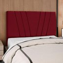 Ver imagem 2 de Cabeceira Queen 160 Cm com Frame Belgica Suede Vinho Artte
