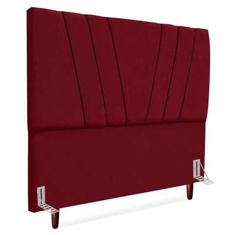 Cabeceira Queen 160 Cm com Frame Belgica Suede Vinho Artte