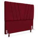 Ver imagem 1 de Cabeceira Queen 160 Cm com Frame Belgica Suede Vinho Artte