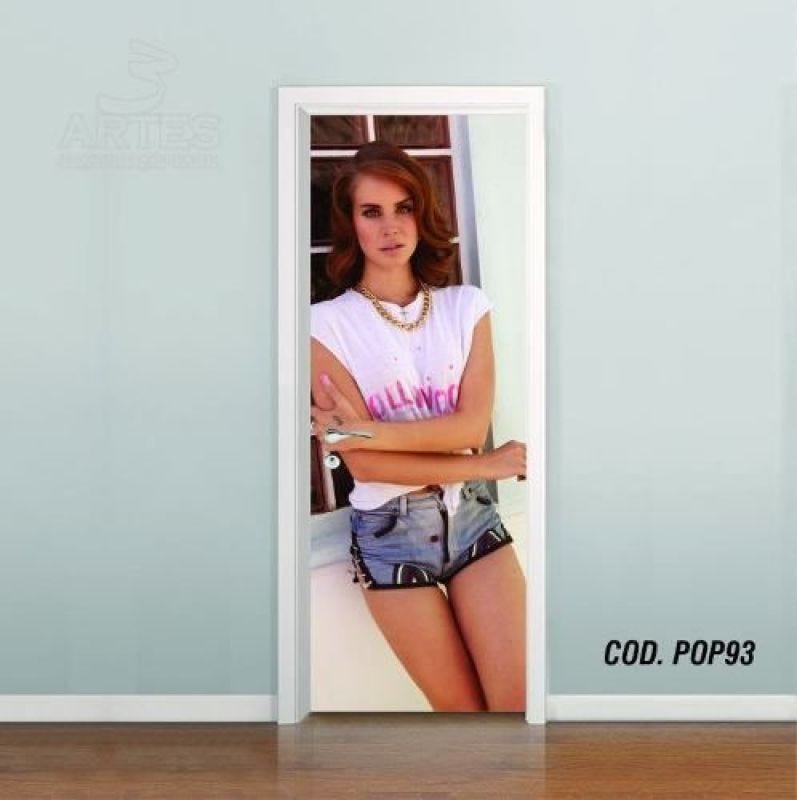 Adesivo De Porta Lana Del Rey #01 - 0,90x2,10m - 1
