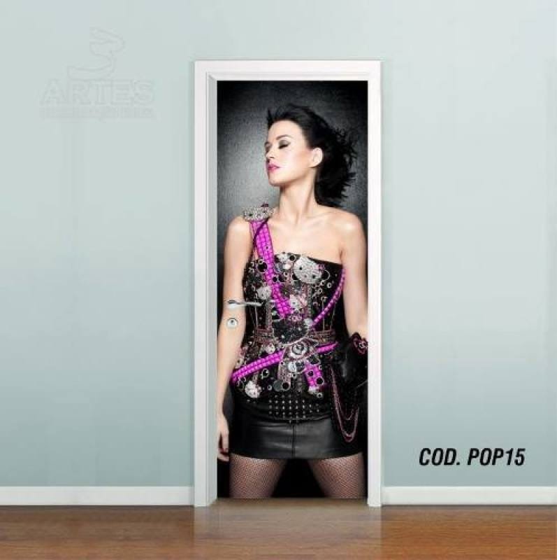 Adesivo De Porta Katy Perry #03 - 0,90x2,10m - 1