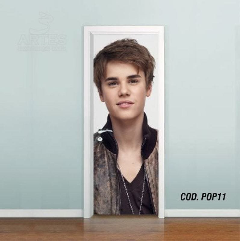 Adesivo De Porta Justin Bieber #05 - 0,90x2,10m - 1