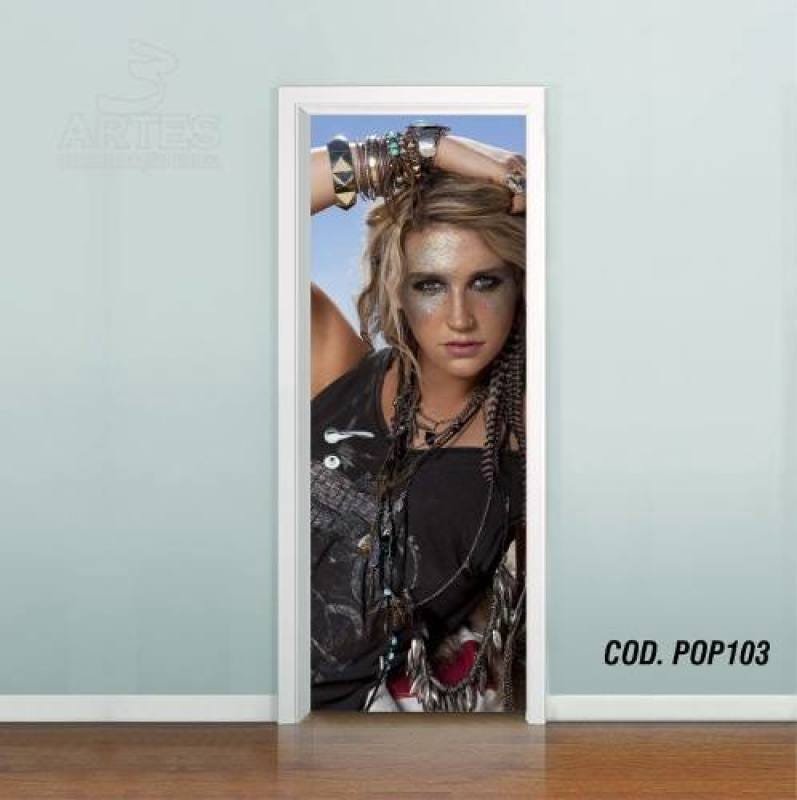 Adesivo De Porta Kesha Rose #05 - 0,90x2,10m - 1