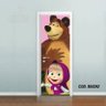 Adesivo De Porta Masha E O Urso #02 - 0,90x2,10m - 1