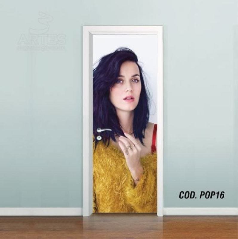 Adesivo De Porta Katy Perry #04 - 0,90x2,10m - 1