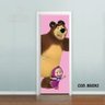Adesivo De Porta Masha E O Urso #03 - 0,90x2,10m - 1