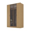 Ver imagem 2 de Roupeiro Ravi em Mdf 160,5x232,2cm 4 Portas com Reflecta Olmo 1110
