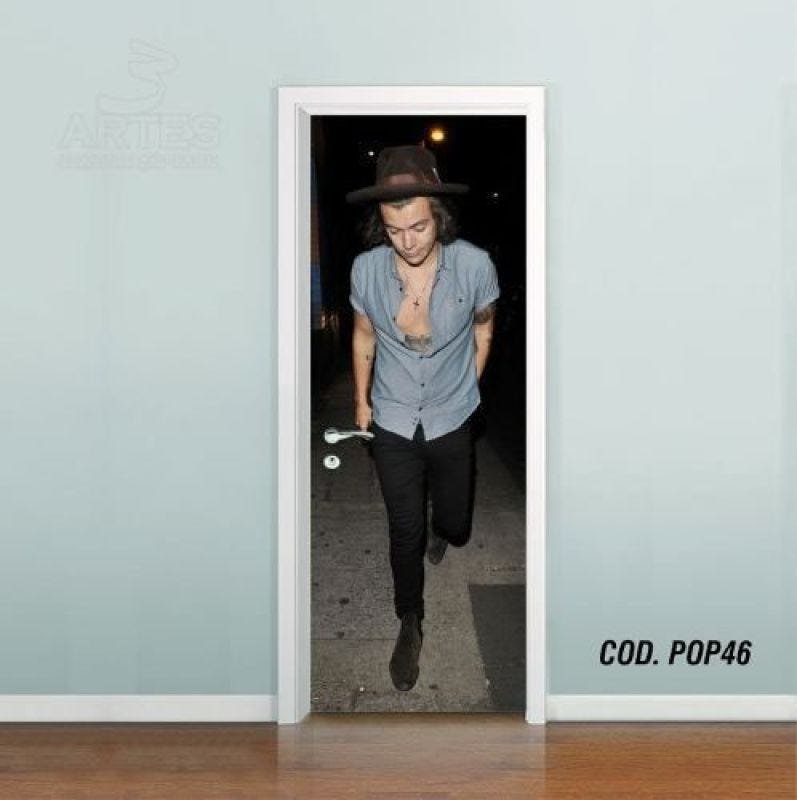 Adesivo De Porta One Direction Harry #03 - 0,90x2,10m - 1