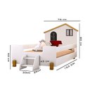 Ver imagem 3 de Cama Infantil Belíssima Branca Mel e Preto com 02 Luminárias e Colchão Divaloto