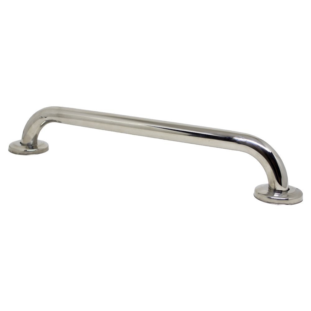 KIT 2 ALÇA / BARRA DE APOIO / SUPORTE PARA PAREDE INOX 40CM - 1