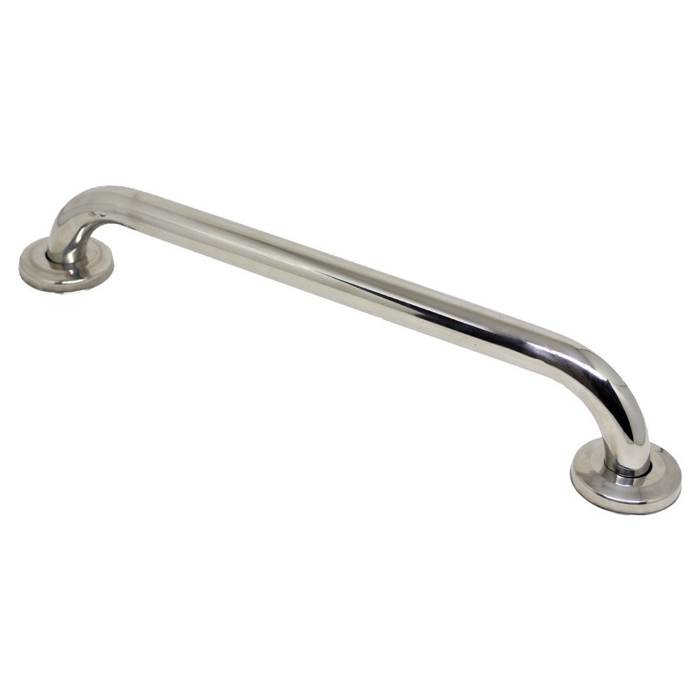 KIT 2 ALÇA / BARRA DE APOIO / SUPORTE PARA PAREDE INOX 40CM - 3