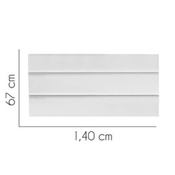 Painel Suspenso Turim 140cm Casal Quarto Luxo Cama Box Suede Branco - D House Decor - 2