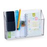 Suporte Organizador de Escritório com Divisórias Porta Canetas e Acessórios Cristal - 1