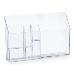 Suporte Organizador de Escritório com Divisórias Porta Canetas e Acessórios Cristal - 2