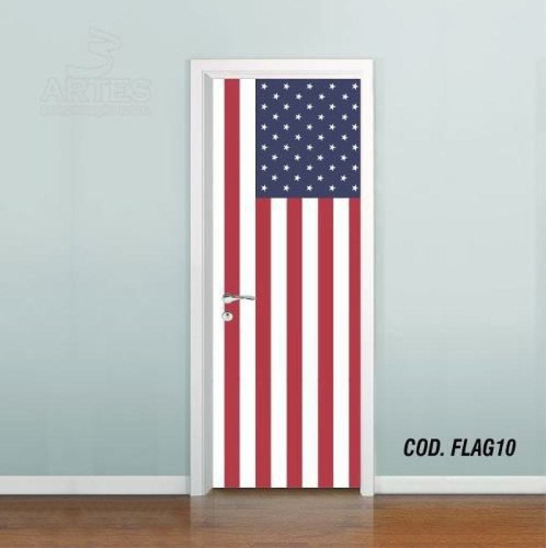 Adesivo De Porta Bandeira Estados Unidos - OUTRA MEDIDA - 1