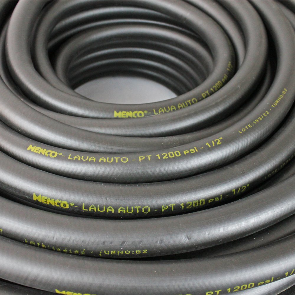 Mangueira Lava Jato Auto Lona Dupla 1200psi 1/2 Preta - 10m - 3