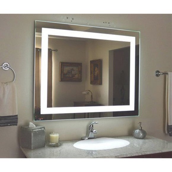 Espelho Led Jateado Iluminado 70x90cm Touch-screen 4000k Branco Natural