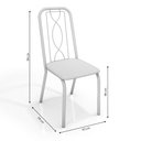 Ver imagem 3 de Kit Conjunto Mesa Redonda 4 Cadeiras 95 X 95 Cm Sala de Jantar Cozinha Vidro Metal Bronze Preto