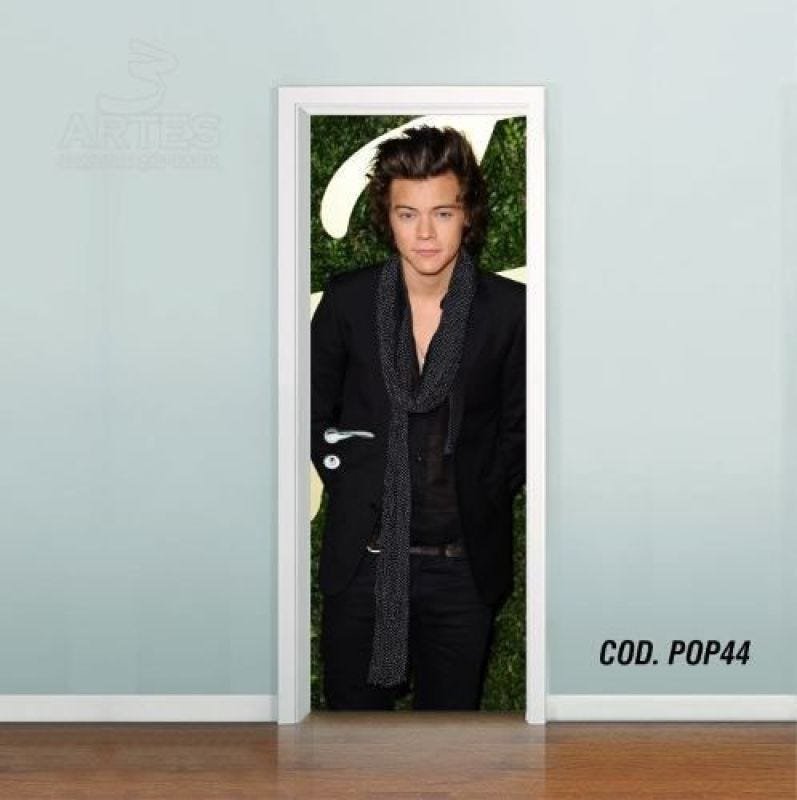 Adesivo De Porta One Direction Harry #01 - OUTRA MEDIDA - 1