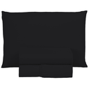 Ver imagem 1 de Roupa de Cama Solteiro 400 Fios 3 Peças Hotel Pousada Macio Acetinado:preto