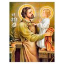 Ver imagem 1 de Quadro São José Operário com Menino Jesus 80x60 em Azulejos