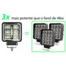 Farol Automotivo 48 Leds 144w Auxiliar Neblina Bivolt Maquina Trator Caminhão Carro Moto Picape - 7
