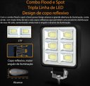 Ver imagem 2 de Farol Automotivo 48 Leds 144w Auxiliar Neblina Bivolt Maquina Trator Caminhão Carro Moto Picape