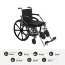 Ver imagem 3 de Cadeira de Rodas Prática 44cm 100kg com Elevação Prolife