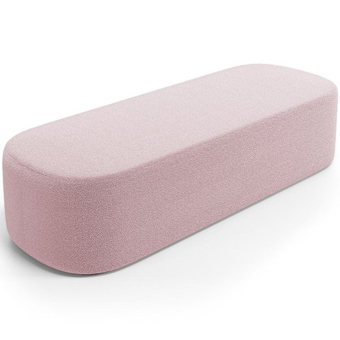 Puff Decorativo Orgânico para Living Quarto 195cm Doha W01 Bouclê Rose - Lyam Decor