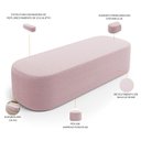 Ver imagem 3 de Puff Decorativo Orgânico para Living Quarto 195cm Doha W01 Bouclê Rose - Lyam Decor