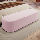 Ver imagem 2 de Puff Decorativo Orgânico para Living Quarto 195cm Doha W01 Bouclê Rose - Lyam Decor