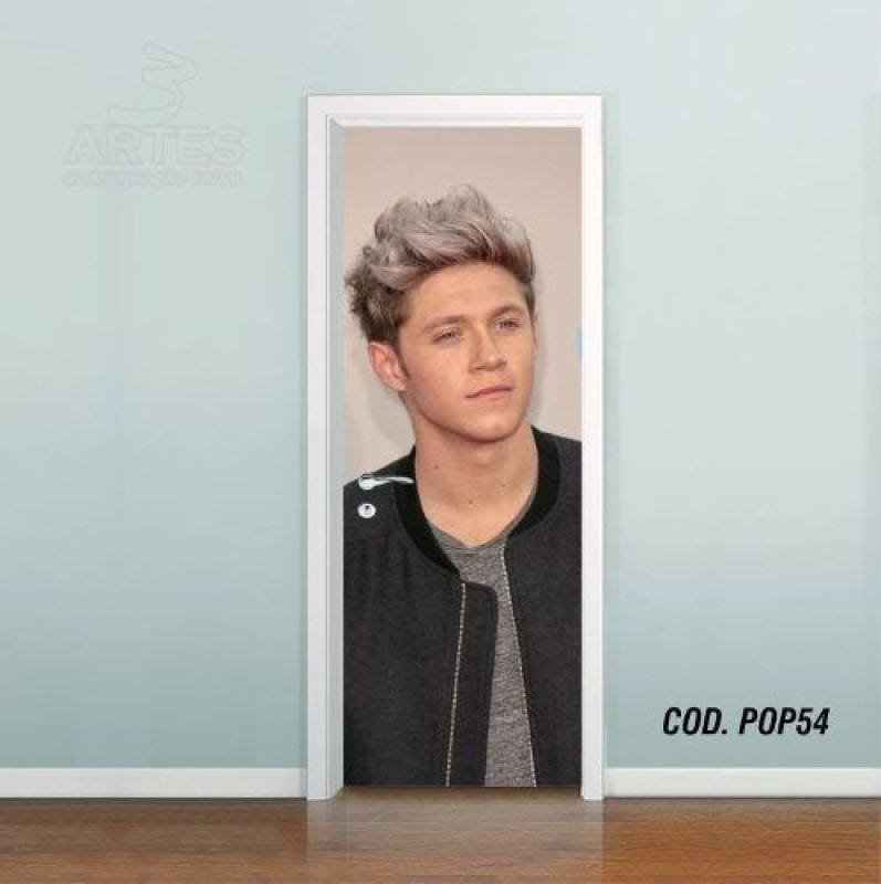 Adesivo De Porta One Direction Niall #02 - 0,60x2,10m - 1