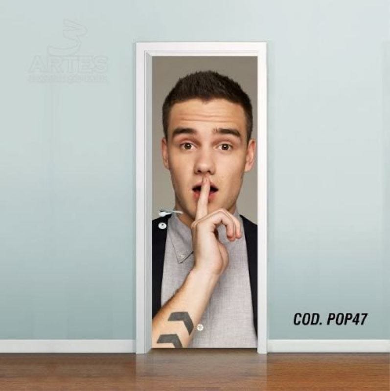 Adesivo De Porta One Direction Liam #01 - 0,60x2,10m - 1
