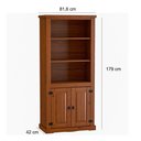 Ver imagem 5 de Estante Livreiro 2 Portas 100% Madeira Imperial Imbuia Fosco