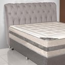 Ver imagem 4 de Cabeceira p/Cama Box Queen B/Pastor Estofada Veludo Creme
